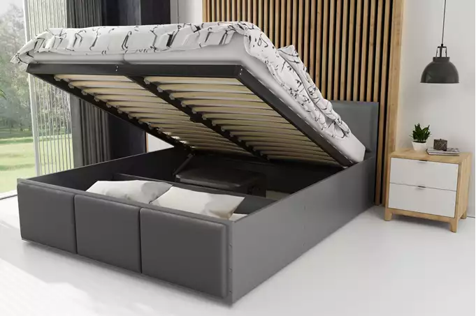 Łóżko 120×200 z pojemnikiem – wygodne i praktyczne rozwiązanie do Twojej sypialni